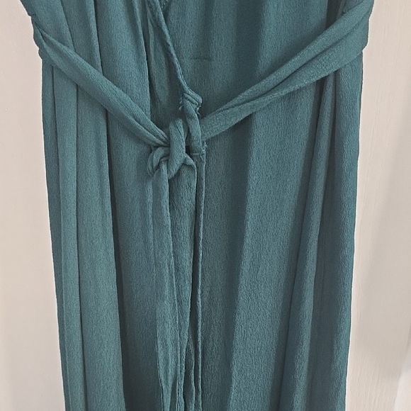 Vici Wrap Dress-Deep Green Long Sleeve - Picture 3 of 9